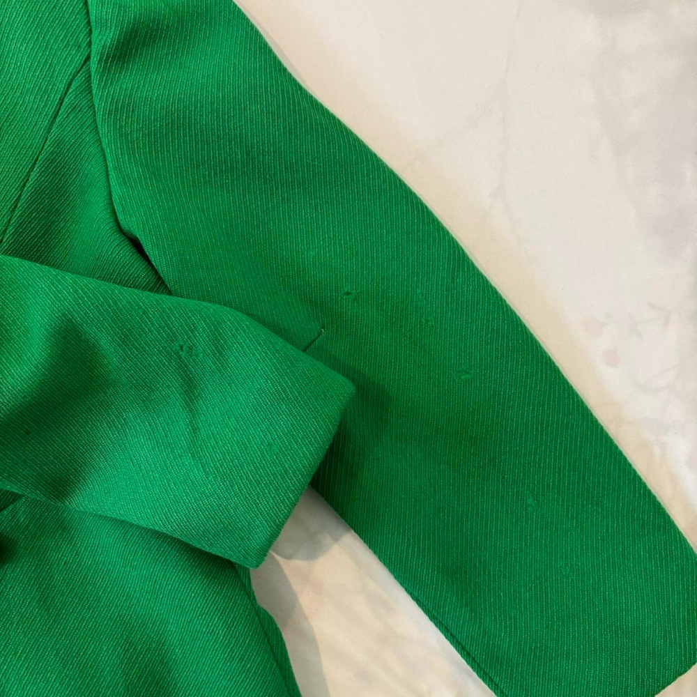 Green Wool Double-Breasted Pea Coat Vintage 1950s/1960s - Picture 8 of 8